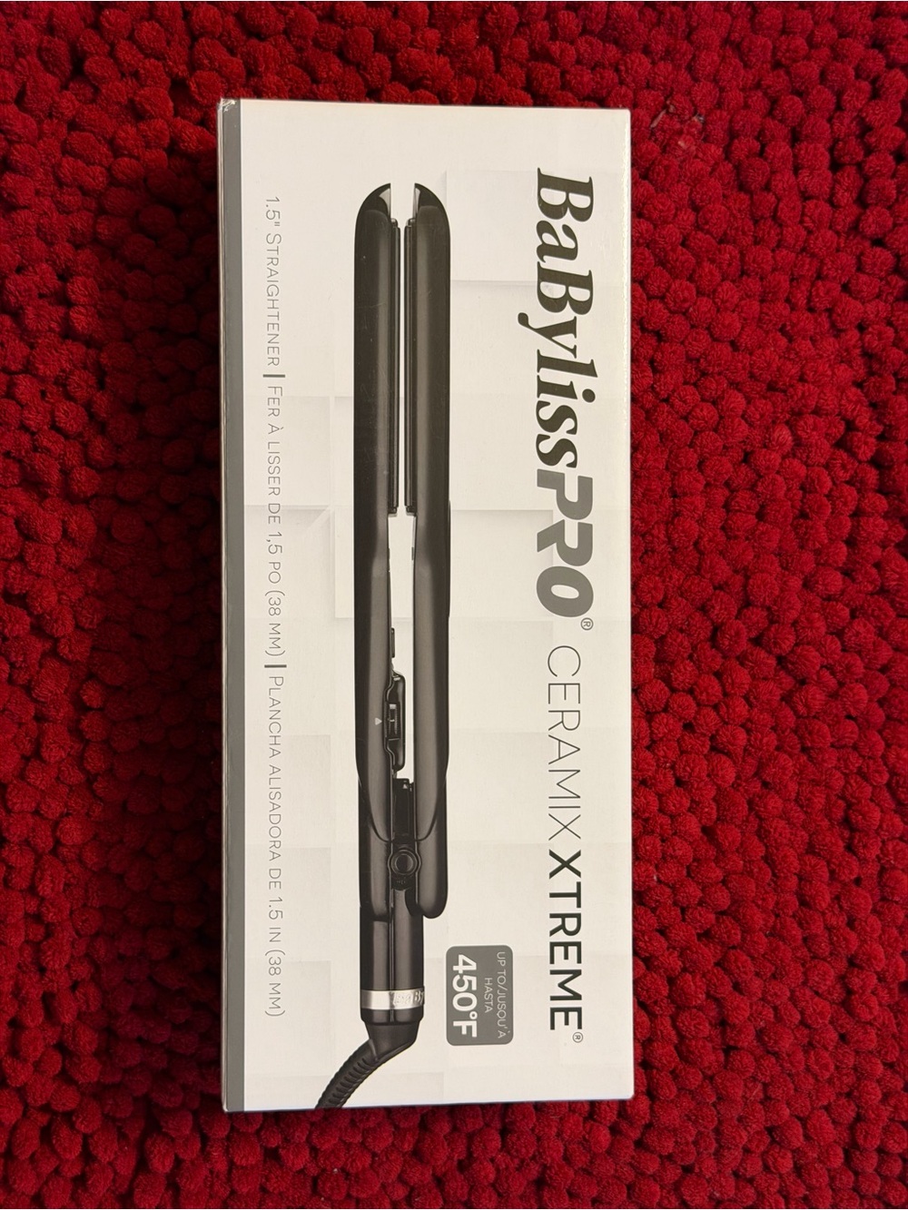 BaByliss PRO Ceramix Xtreme 1.5" Ceramic Flat Iron 450°F High-Heat Unisex
